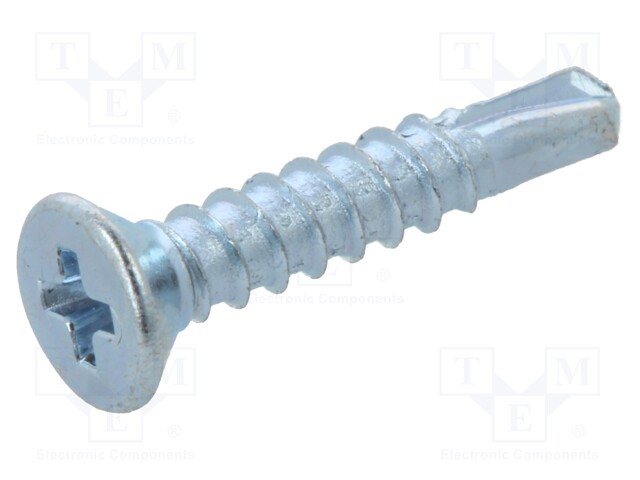 Screw; for metal; 5,5x22; Head: countersunk; Phillips; zinc
