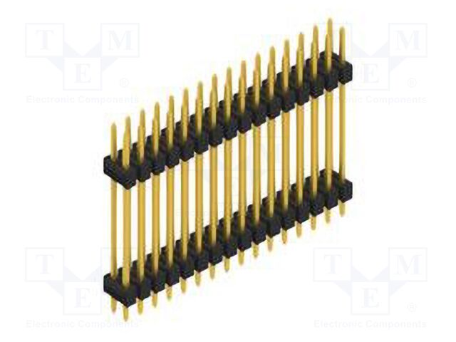 Connector: pin strips; pin header; male; PIN: 32; 2.54mm; THT; 2x16