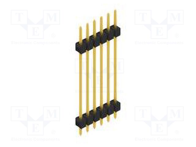 Connector: pin strips; pin header; male; PIN: 6; 2.54mm; THT; 1x6