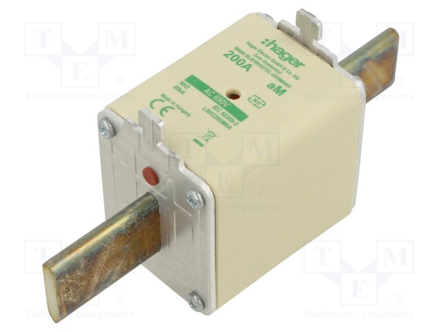 Fuse: fuse; aM; 200A; 690VAC; industrial; NH2