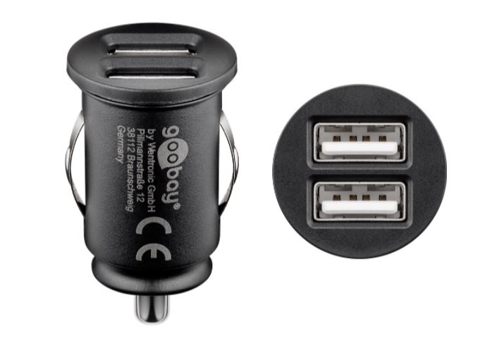 Automotive power supply; USB A socket x2; Sup.volt: 12/24VDC; black