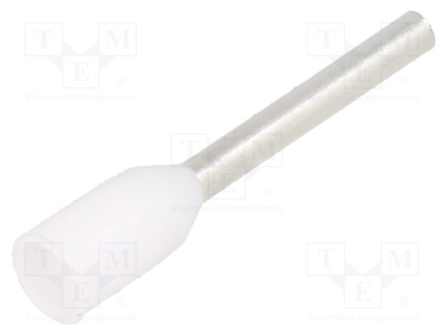 Tip: bootlace ferrule; insulated; copper; 0.5mm2; 10mm; tinned