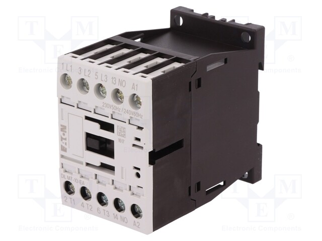 Contactor: 3-pole; NO x3; Auxiliary contacts: NO; 230VAC; 7A; DILM7