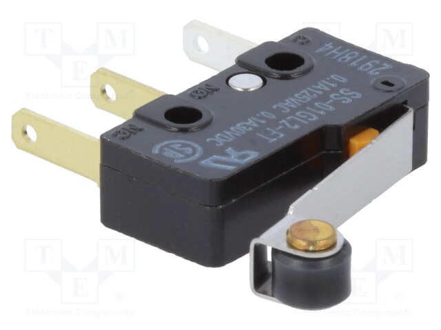 Microswitch SNAP ACTION; with lever (with roller); SPDT; Pos: 2