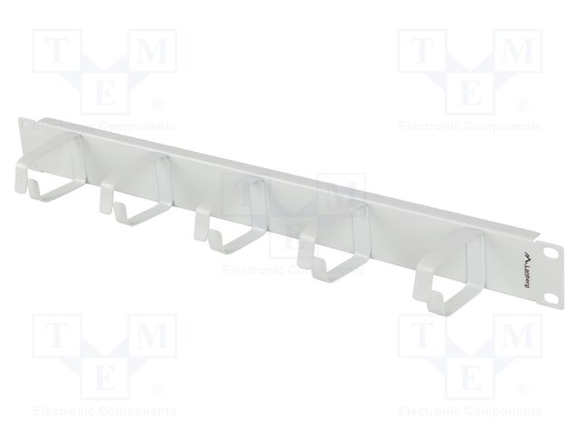 Cable organizer; 1U; grey; Standard: 19"