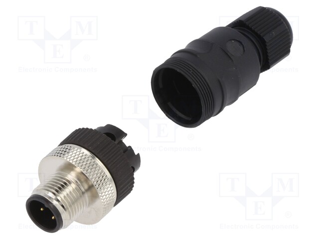 Plug; M12; PIN: 3; male; A code-DeviceNet / CANopen; for cable