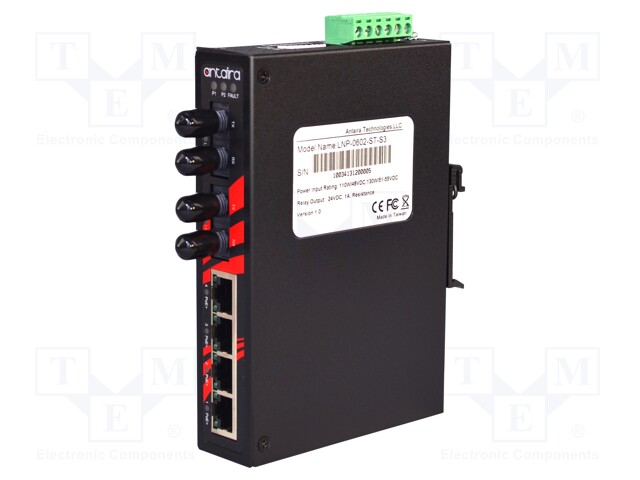 Industrial module: switch PoE Ethernet; unmanaged; 48÷55VDC