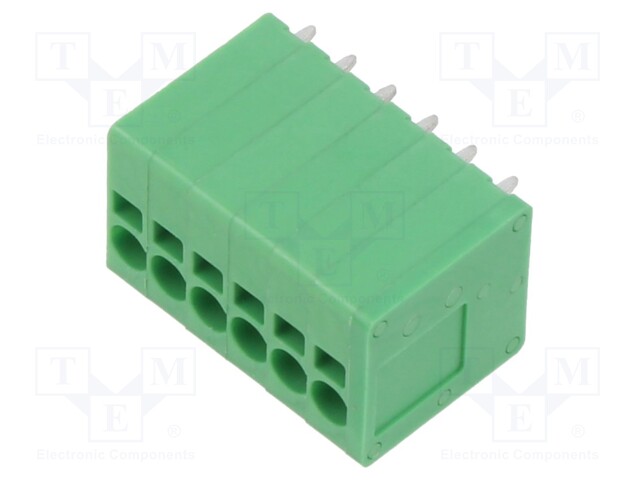 PCB terminal block; Contacts ph: 3.5mm; ways: 6; straight; on PCBs