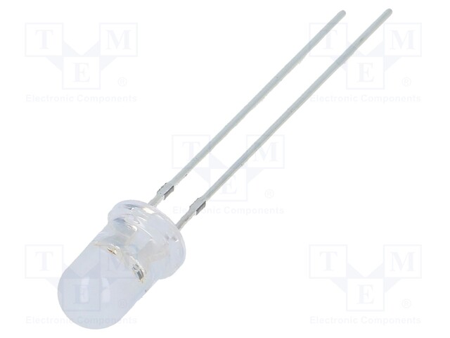 LED; 5mm; red; 2180÷3000mcd; 100°; 3÷5V; 20mA; Lens: diffused; 1.8Hz