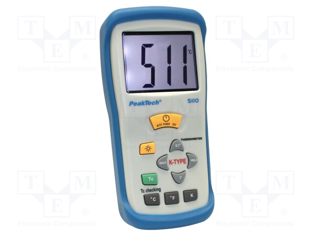 Meter: temperature; LCD 3,5 digit (1999),with a backlit