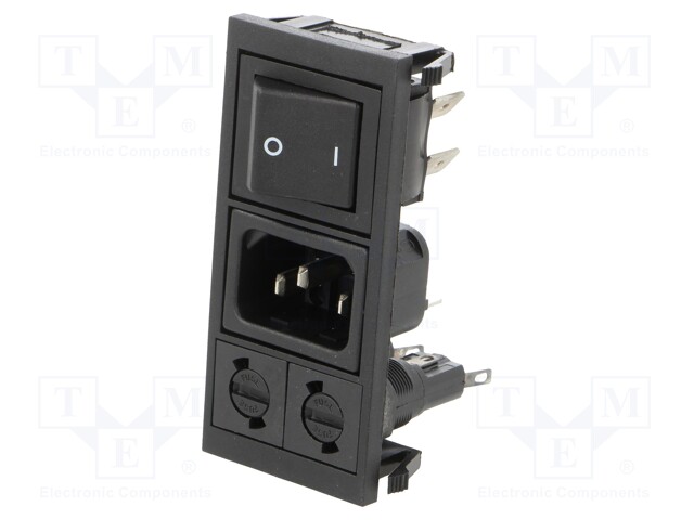 Connector: AC supply; socket; male; 10A; 250VAC; -40÷70°C
