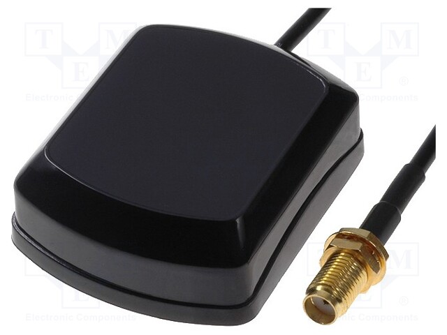 Antenna; inner; GPS; SMA-B; socket; straight; Len: 5m; magnet; 15mA