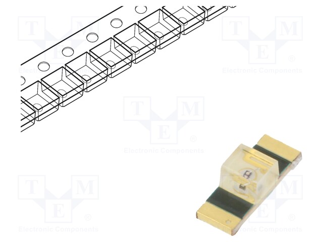 LED; SMD; 1305; orange; 28.5mcd; 3.4x1.25x1.1mm; 150°; 1.9÷2.4V