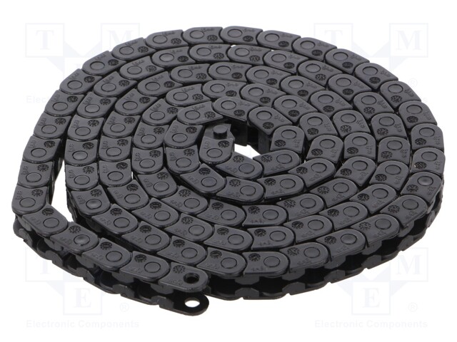 Cable chain; Series: E03; Bend.rad: 10mm; L: 1000mm; Int.height: 5mm