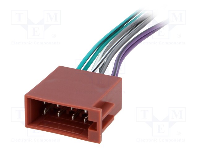 ISO socket,wires; PIN: 8