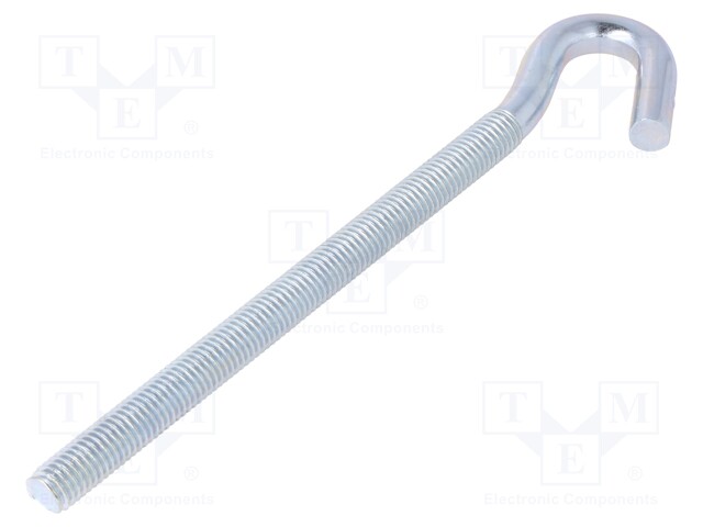 Hook; angular; steel; zinc; Thread len: 135mm; Overall len: 180mm