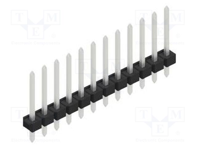 Connector: pin strips; pin header; male; PIN: 12; 2.54mm; THT; 1x12