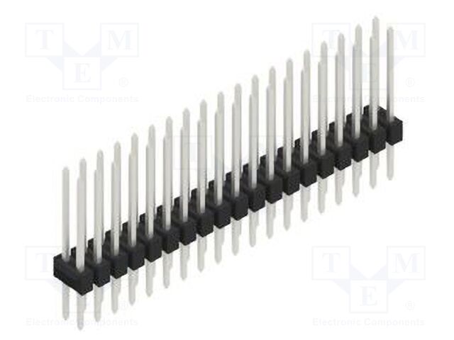 Connector: pin strips; pin header; male; PIN: 38; 2.54mm; THT; 2x19