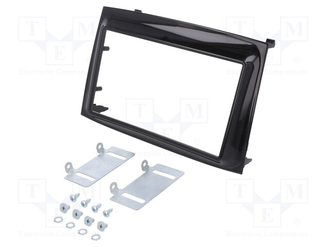 Radio mounting frame; Fiat; 2 DIN; black gloss