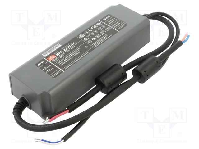 Power supply: switched-mode; LED; 200W; 48VDC; 4.17A; 90÷305VAC