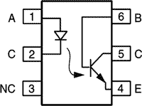 Optocoupler; SMD; OUT: transistor; Uinsul: 5.3kV; Uce: 100V; DIP6