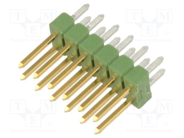 Pin header; pin strips; AMPMODU MOD II; male; PIN: 12; straight