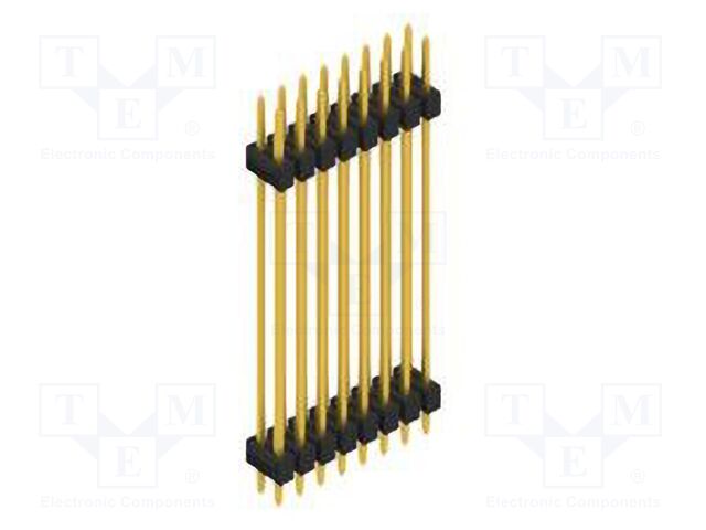 Connector: pin strips; pin header; male; PIN: 16; 2.54mm; THT; 2x8