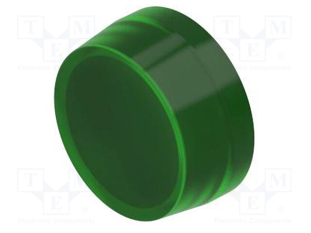Actuator lens; OptoHiT; green; plastic; Ø29mm