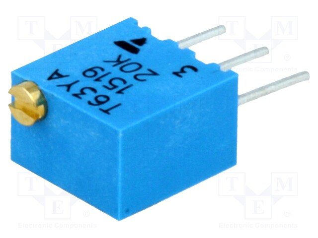 Potentiometer: mounting; multiturn; 20kΩ; 250mW; ±10%; linear