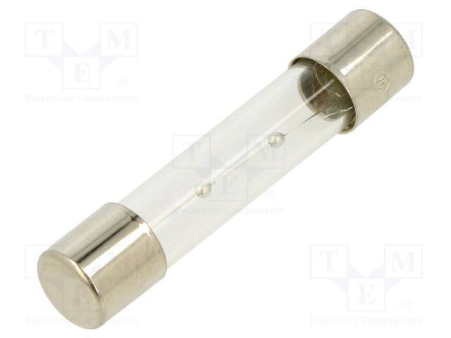 Fuse: fuse; 4A; 250VAC; glass; 6.35x31.8mm; brass; nickel plated