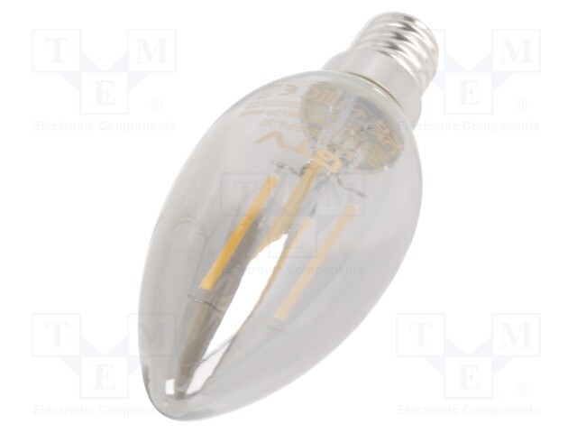 LED lamp; grey; E14; 230VAC; 4W; 360°; 2700K