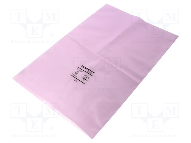 Protection bag; ESD; L: 305mm; W: 203mm; D: 75um; Features: open; pink
