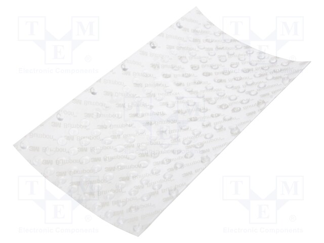 Self-adhesive foot; Ø: 6.4mm; H: 1.6mm; transparent; polyurethane