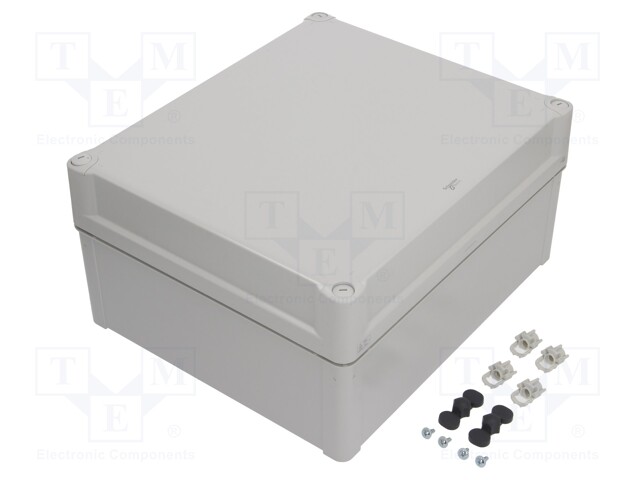 Enclosure: multipurpose; X: 291mm; Y: 341mm; Z: 168mm; polycarbonate