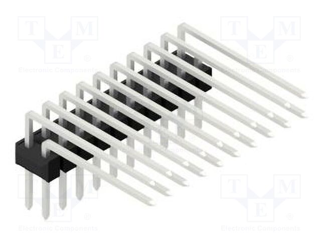 Connector: pin strips; pin header; male; PIN: 20; 2.54mm; THT; 2x10
