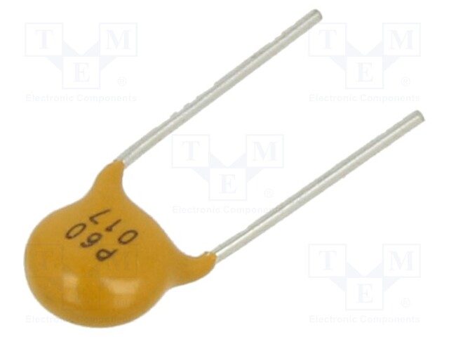 Fuse: PTC polymer; 170mA; Imax: 40A; THT; PTR060V; bag