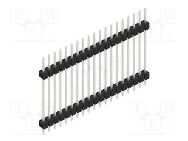 Connector: pin strips; pin header; male; PIN: 19; 2.54mm; THT; 1x19