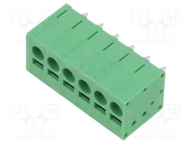 PCB terminal block; Contacts ph: 5mm; ways: 6; straight; terminal