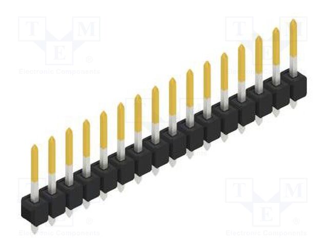 Connector: pin strips; pin header; male; PIN: 16; 2.54mm; THT; 1x16
