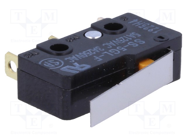 Microswitch SNAP ACTION; with lever; SPDT; 5A/250VAC; ON-(ON)