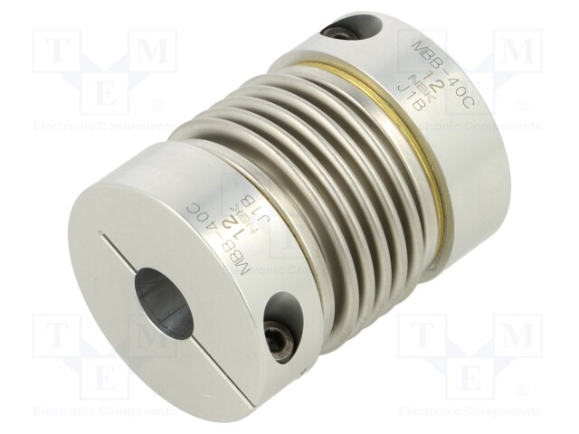 Coupling; Ø: 40mm; Ø1: 12mm; Ø2: 12mm; aluminium