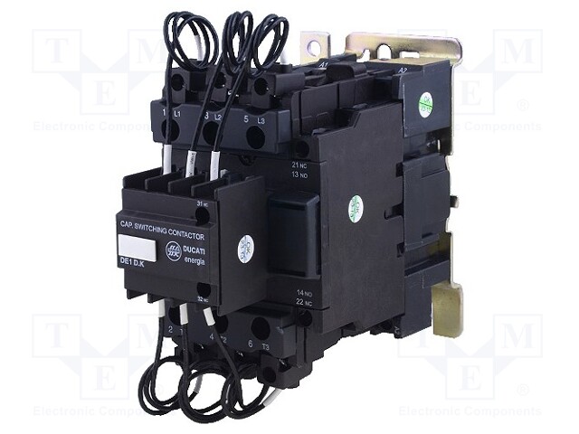 Contactor: 3-pole; Mounting: DIN; Application: for capacitors