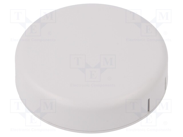 Enclosure: for alarms; Z: 20.3mm; ABS; white; Ø: 80mm