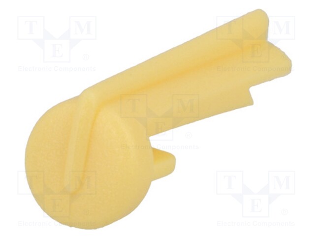 Pointer; plastic; yellow; push-in; Application: A10; Shape: arrow
