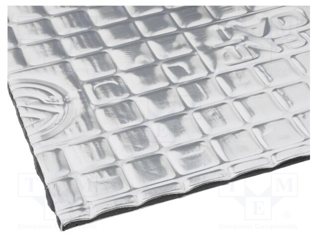 Damping mat; Mat: aluminium foil,butyl rubber; 375x265x2mm