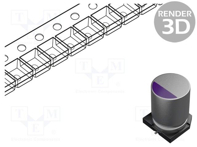 Capacitor: polymer; 47uF; 20VDC; ESR: 45mΩ; SVP; SMD; ±20%; -55÷105°C