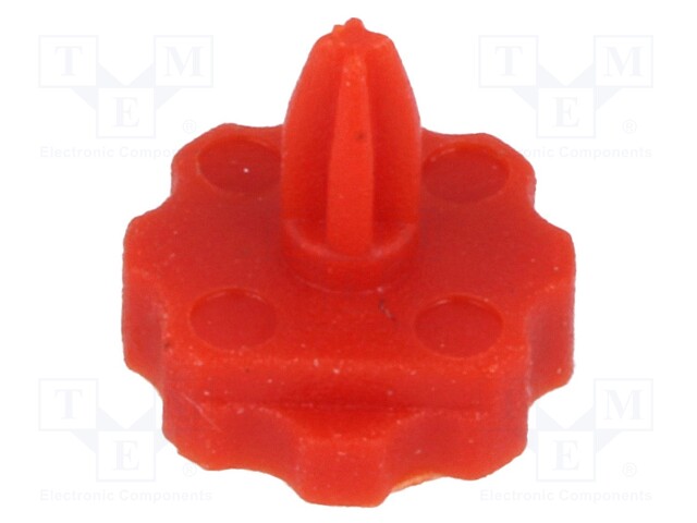 Knob; with pointer; red; Ø6.3mm; Application: CA6