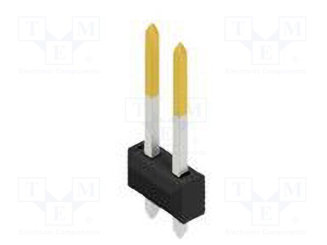 Connector: pin strips; pin header; male; PIN: 2; 2.54mm; THT; 2x1