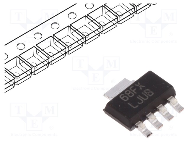 IC: voltage regulator; LDO,adjustable; 1.25÷9V; 0.5A; SOT223-5