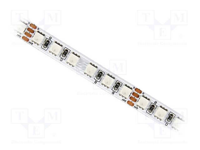 LED tape; RGB; 4040; 12V; LED/m: 120; 8mm; white PCB; IP20; 120°